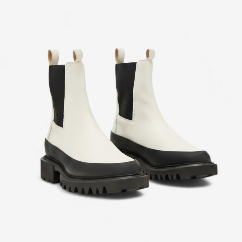 All Saints Harlee Chunky Sole Leather Boots Size 39